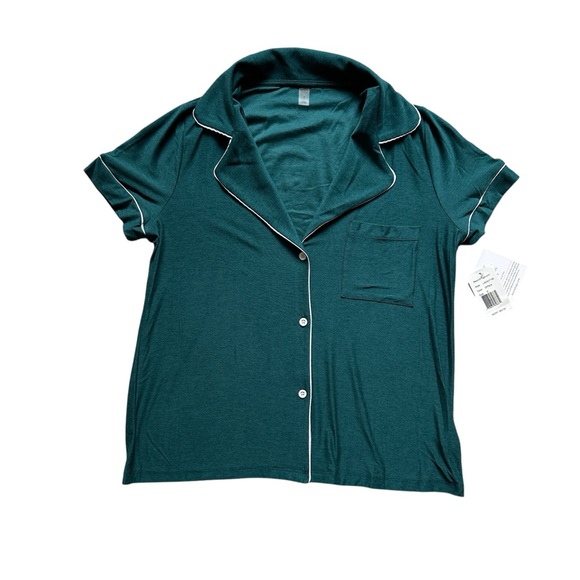 Beyond Yoga Featherweight Wind‎ Down Short Sleeve Sleep Shirt Green Size S - Picture 1 of 7